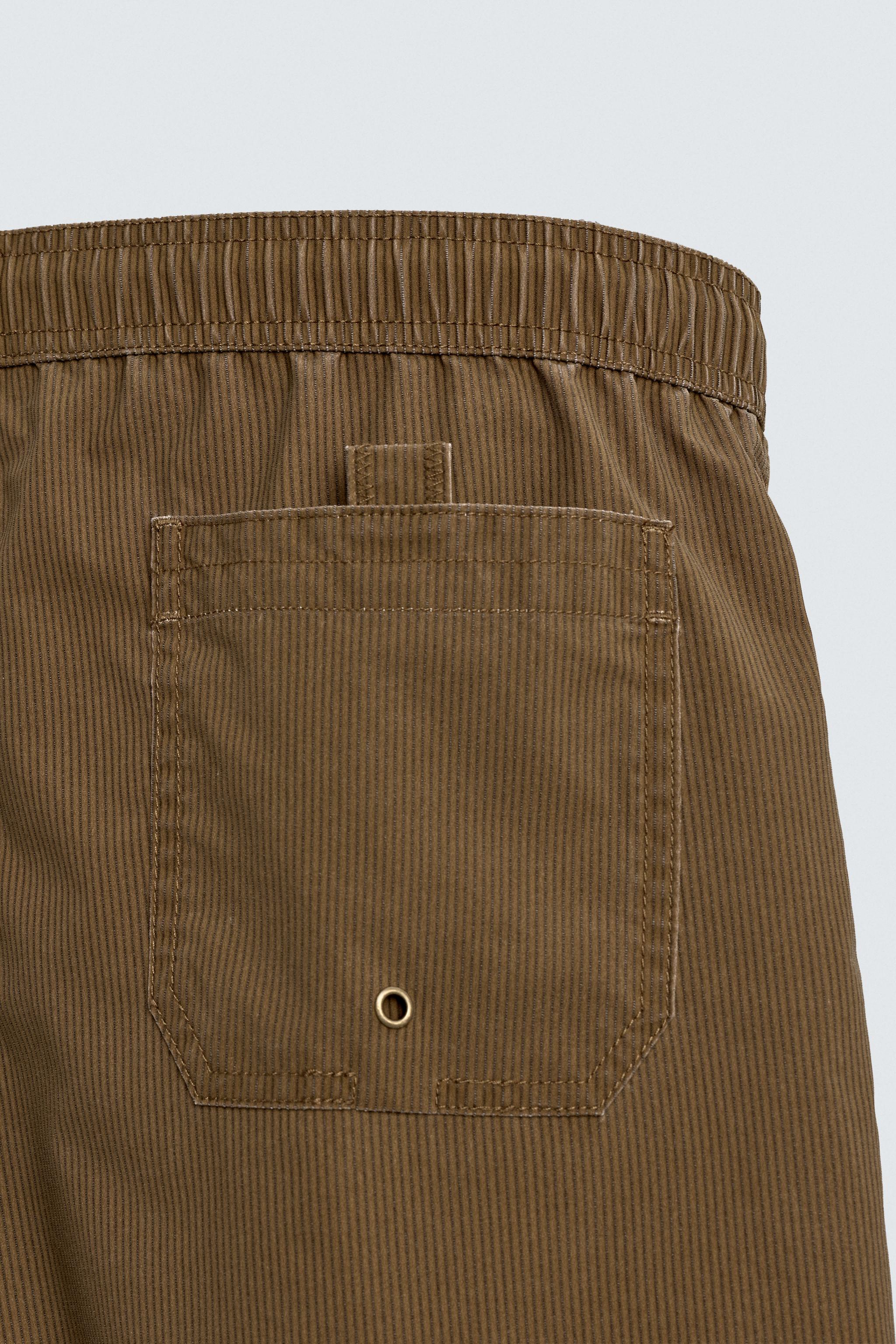 MAILLOT DE BAIN LONG À RAYURES DÉLAVÉES